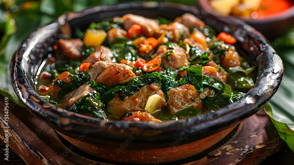 Traditional stewed meat with vegetables in clay pot Traditional stewed meat with vegetables in clay pot