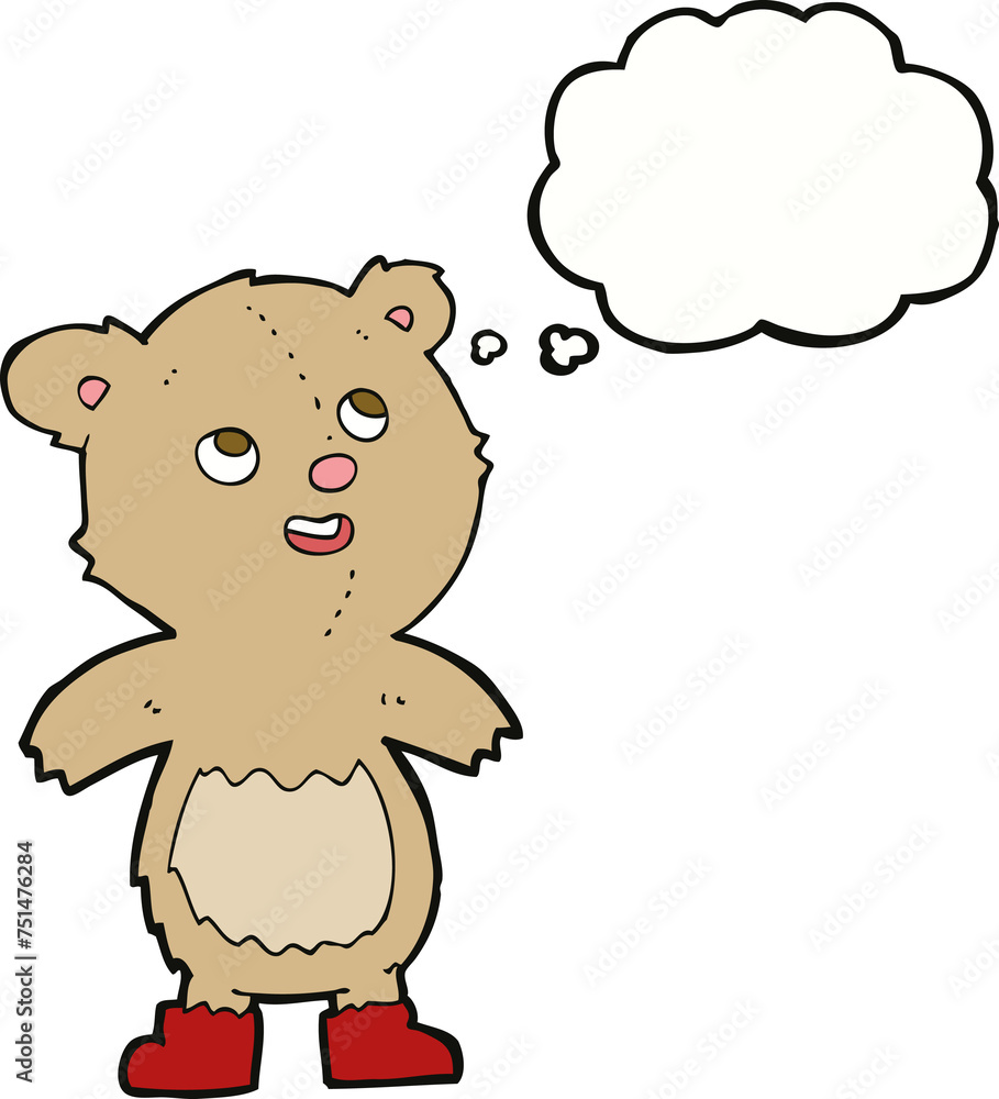 cartoon teddy bear with thought bubble cartoon teddy bear with thought bubble