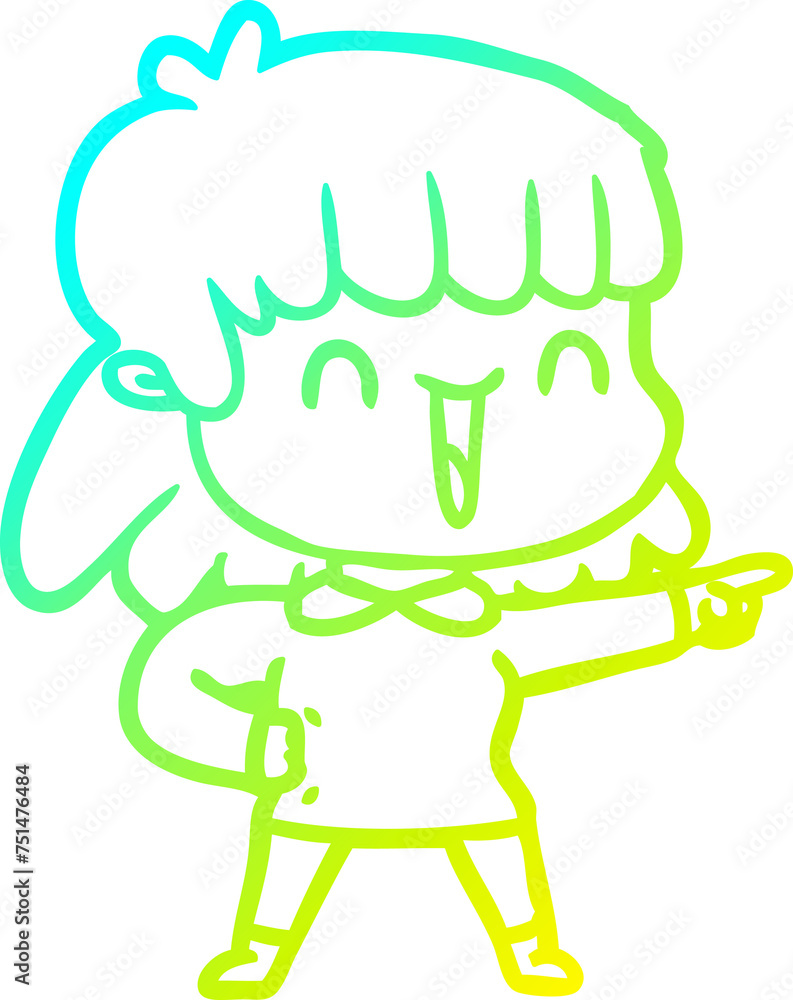cold gradient line drawing cartoon woman cold gradient line drawing cartoon woman