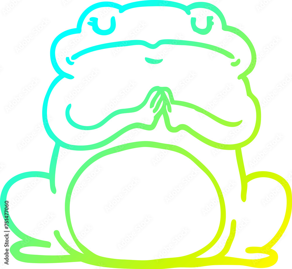 cold gradient line drawing cartoon arrogant frog cold gradient line drawing cartoon arrogant frog