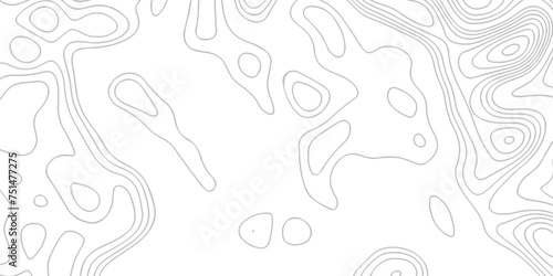 Topographic map background geographic line map with seamless ornament design. The black on white contours vector topography stylized height of the lines map.