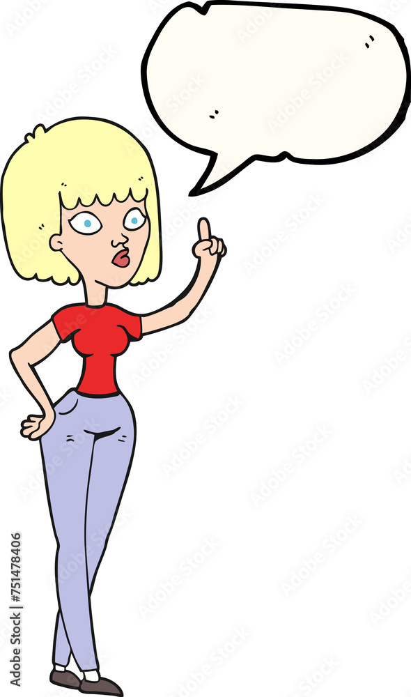 speech bubble cartoon woman with idea speech bubble cartoon woman with idea