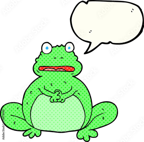 comic book speech bubble cartoon frog