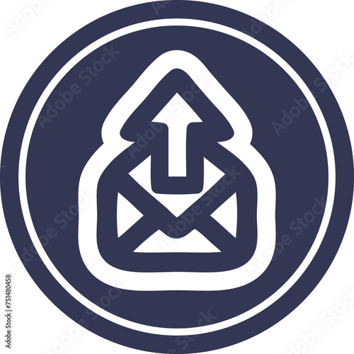 Free Download send email circular icon - GFXLoad
