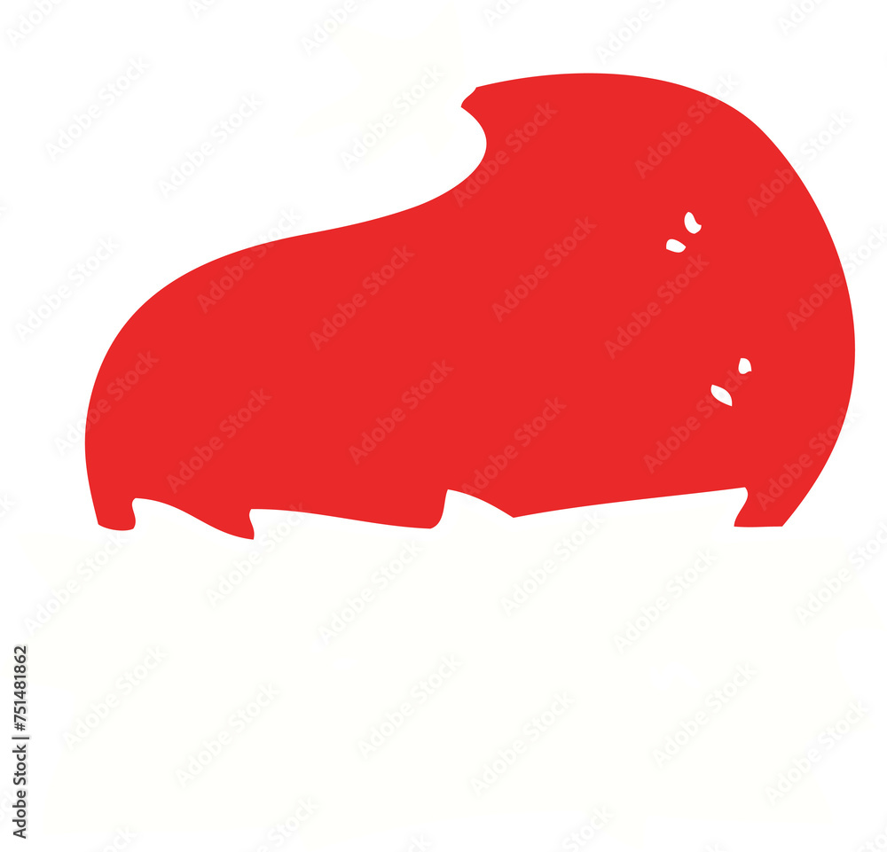 flat color illustration of a cartoon christmas hat flat color illustration of a cartoon christmas hat
