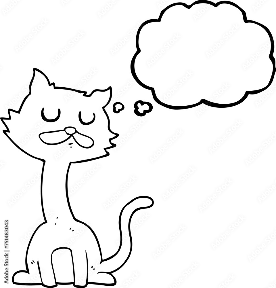 thought bubble cartoon cat thought bubble cartoon cat