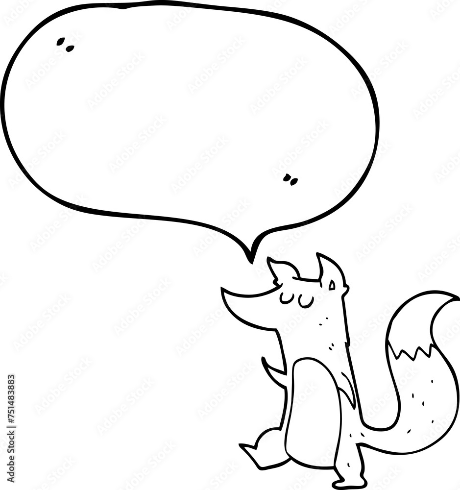 speech bubble cartoon little wolf speech bubble cartoon little wolf