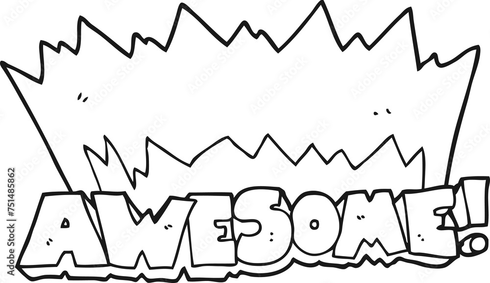Obraz premium awesome black and white cartoon symbol
