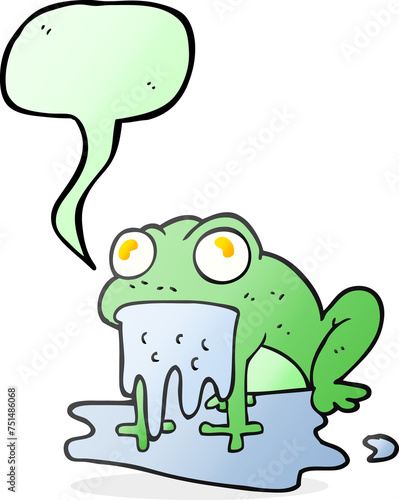 speech bubble cartoon gross little frog