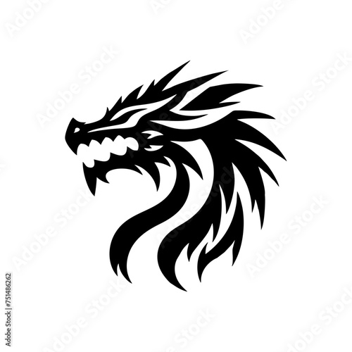 Wallpaper Mural Dragon tattoo Simple and Clean Logo Icon Torontodigital.ca