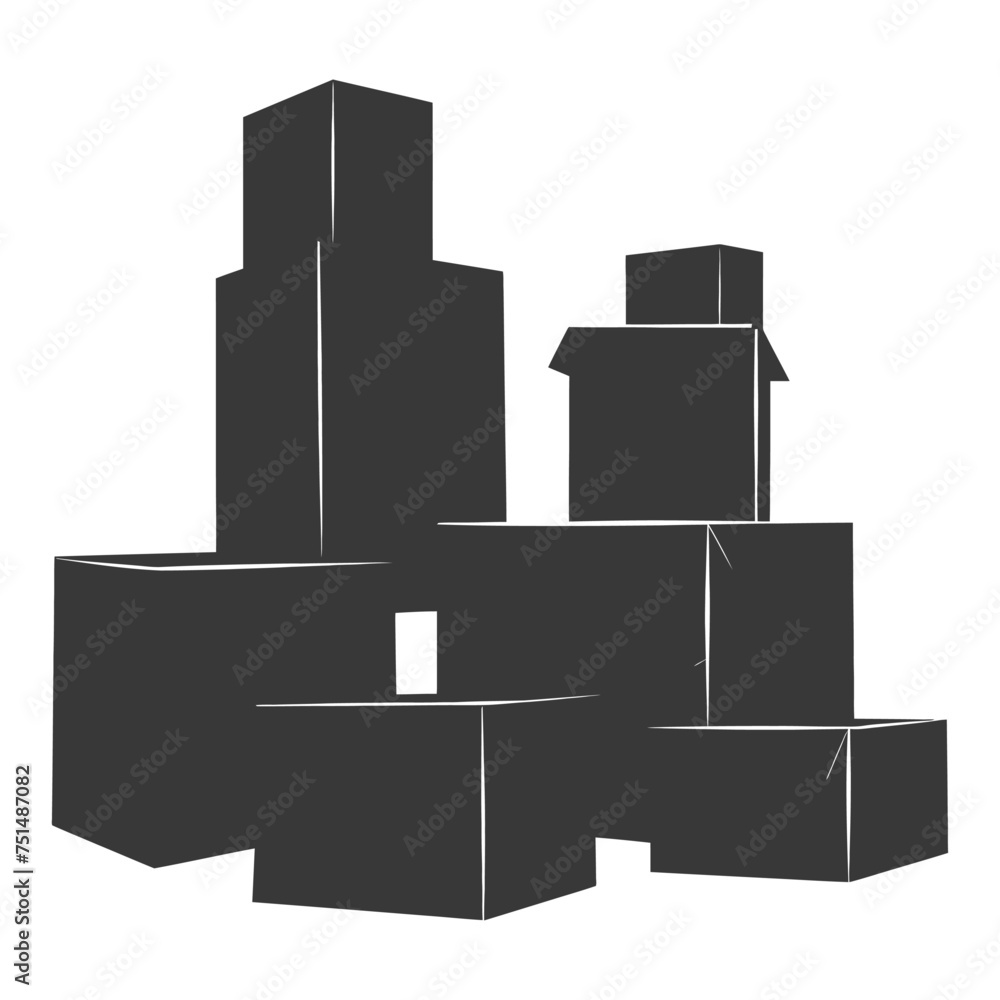 Silhouette cardboard black color only Silhouette cardboard black color only