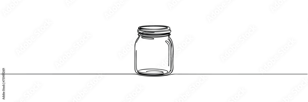 Medicine container, pill bottle, vitamins and supplements jar. Pharmaceutical packaging. One line continuous drawing vector illustration Medicine container, pill bottle, vitamins and supplements jar. Pharmaceutical packaging. One line continuous drawing vector illustration