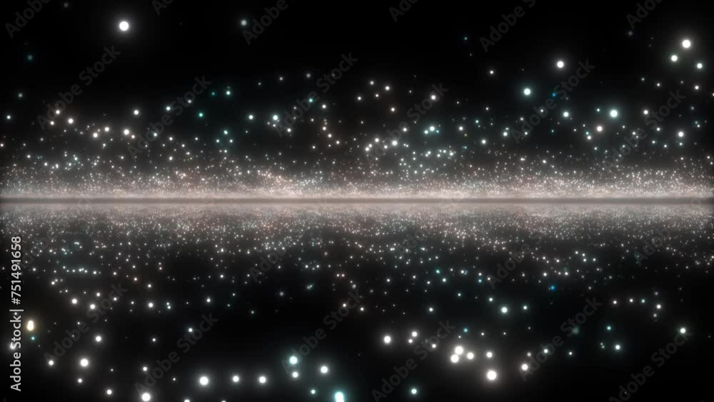 Loop glow white stars particles moving animation for technology on ...