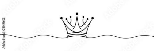 The crown is drawn in one continuous line on a white background.