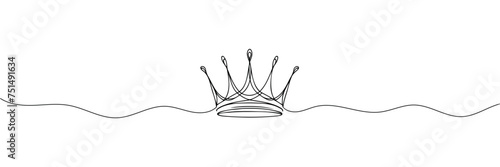 The crown is drawn in one continuous line on a white background.