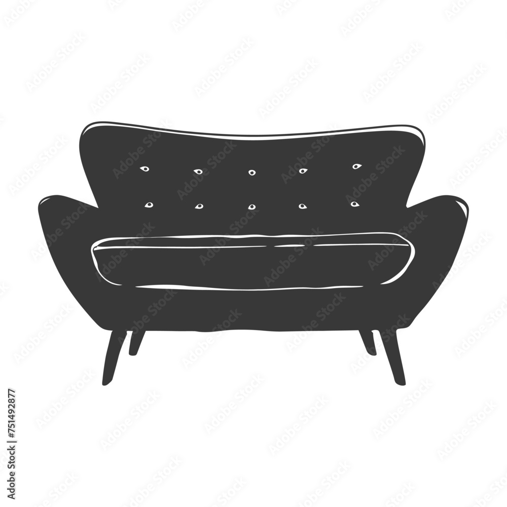 Silhouette Scandinavian sofa black color only Silhouette Scandinavian sofa black color only