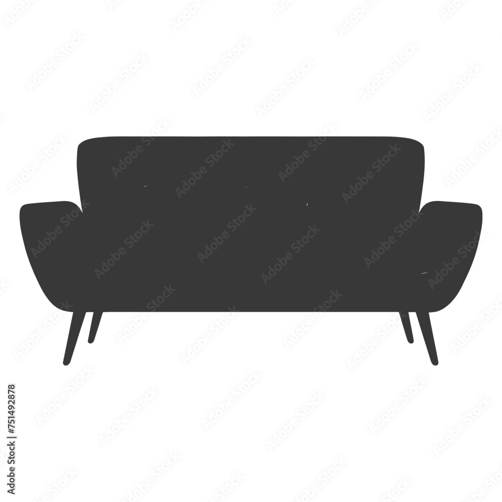 Silhouette Scandinavian sofa black color only Silhouette Scandinavian sofa black color only