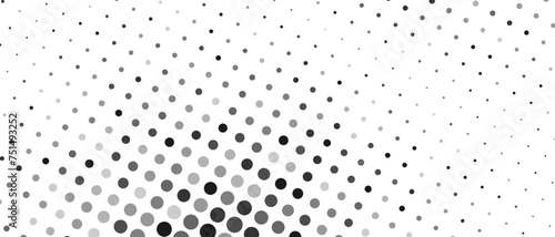Halftone Gray Dots Pattern