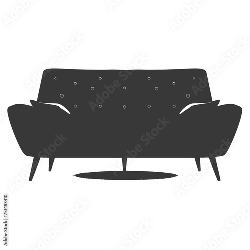 Silhouette Scandinavian sofa black color only