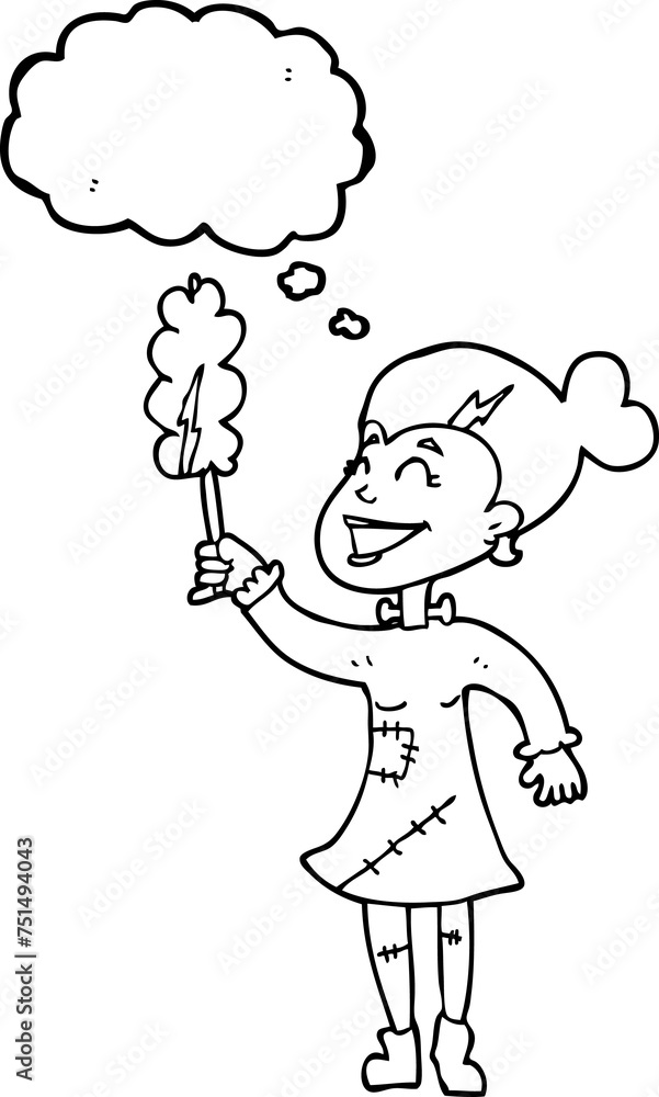 thought bubble cartoon undead monster lady cleaning thought bubble cartoon undead monster lady cleaning