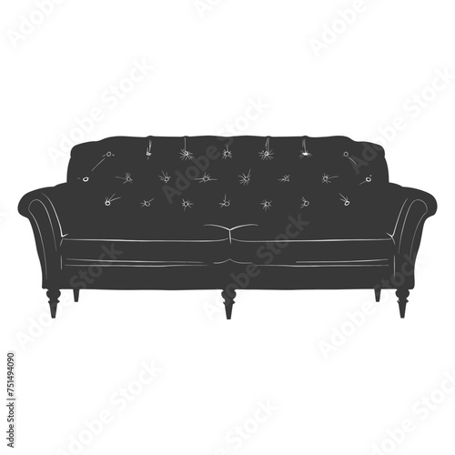 Silhouette Scandinavian sofa black color only