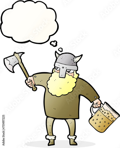 thought bubble cartoon drunk viking