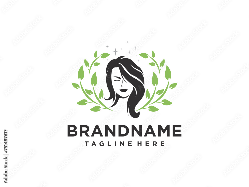 Fototapeta premium salon women logo design inspiration