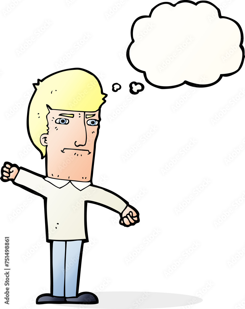 cartoon angry man with thought bubble cartoon angry man with thought bubble