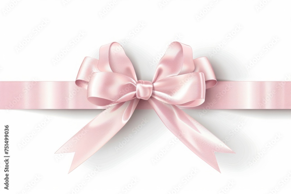 Baby pink Ribbon Bow shiny satin with horizontal ribbon for decorating your wedding invitation card, mothers Day, cancer day, world health day, birthday, Baby pink Ribbon Bow shiny satin with horizontal ribbon for decorating your wedding invitation card, mothers Day, cancer day, world health day, birthday,