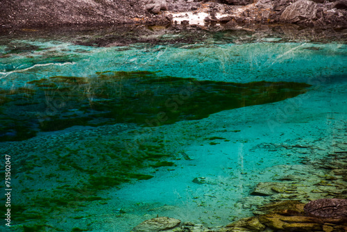 Jiuzhai Valley National Park Summer View in Sichuan Province, China