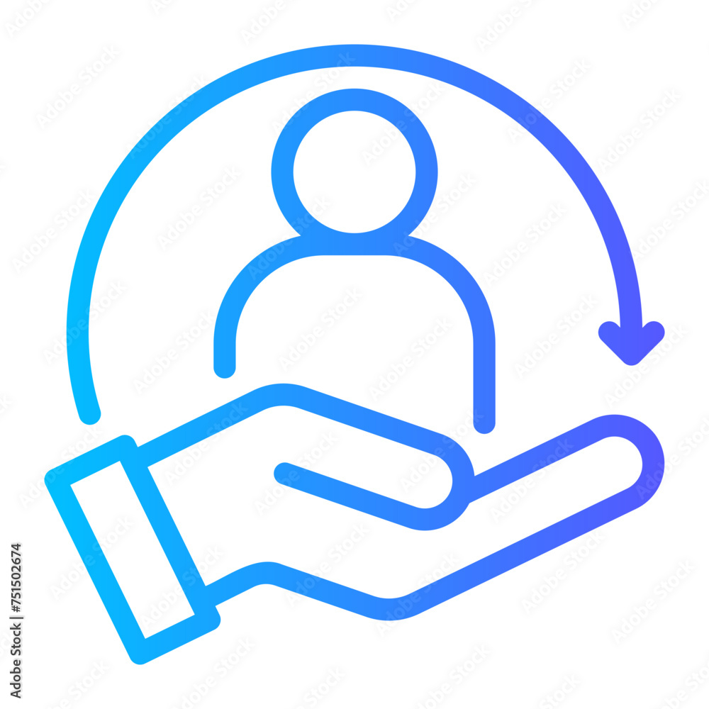 customer service gradient icon customer service gradient icon