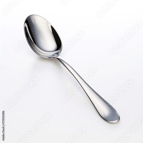 tea spoon on white background