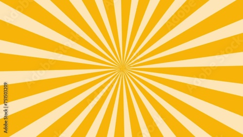 Comic background animation, vintage pop art background, with animated radial rays and dots pattern. Motion graphics and digital composition