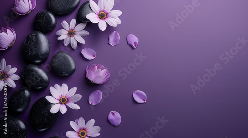 spa, wellnes background in purple color