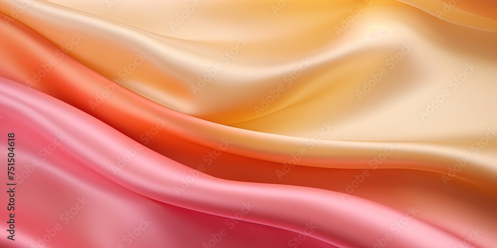 Obraz premium Gold and Pink Gradient Silk Fabric