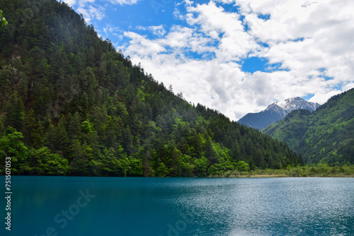 Jiuzhai Valley National Park Summer View in Sichuan Province, China © Chunning