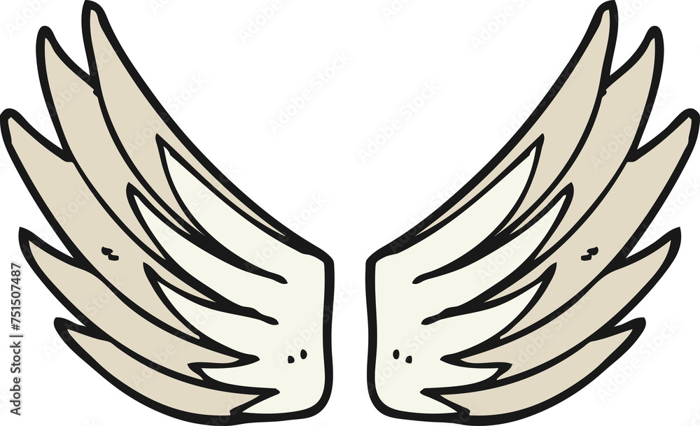 cartoon wings symbol cartoon wings symbol