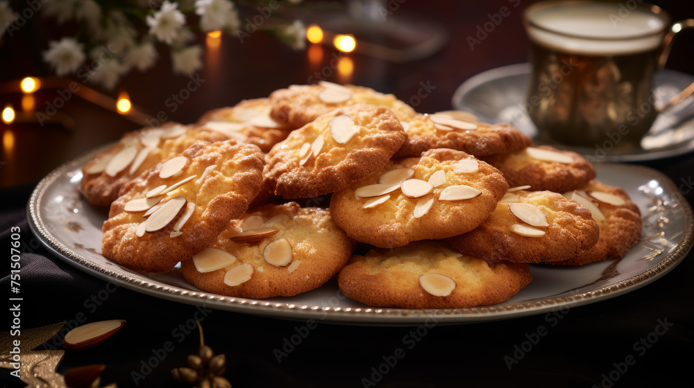 Delightful crunch of almond cookies