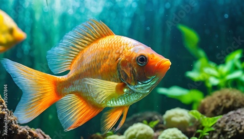 fish in aquarium hd 8k wallpaper stock photographic image