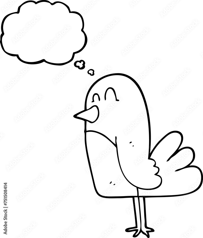thought bubble cartoon bird thought bubble cartoon bird