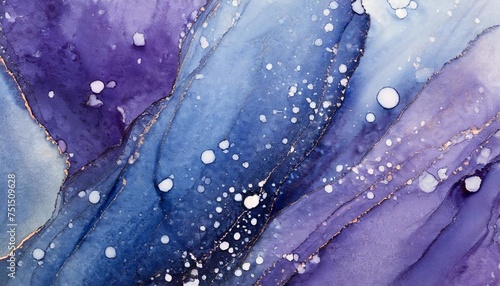 abstract background hand painted texture watercolor splashes drops of paint paint strokes very peri purple monochrome color the texture of stone marble for backgrounds wallpapers covers