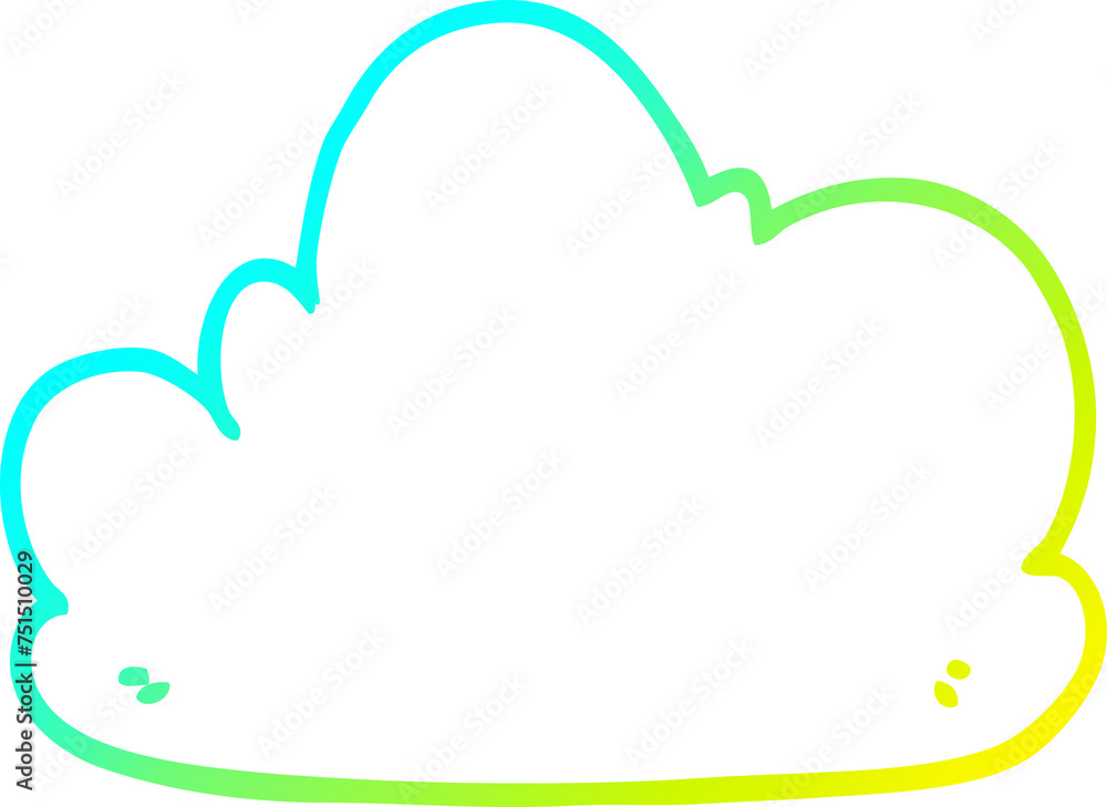 cold gradient line drawing cartoon cloud cold gradient line drawing cartoon cloud