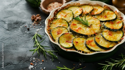 Zucchini gratin. Generative AI