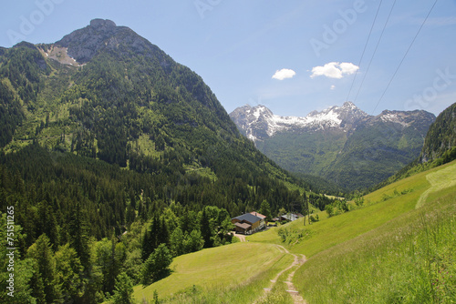 A path through Berchtesgaden National park from Ramsau to Weissbach bei Lofer 