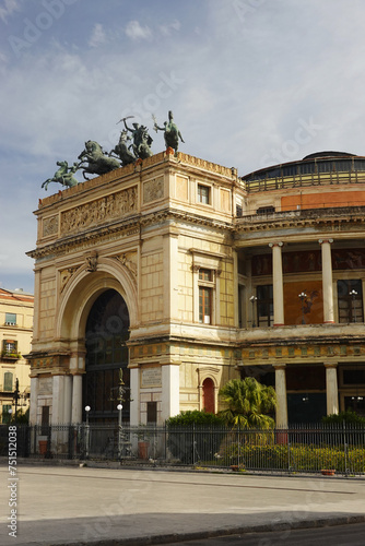 The Politeama theater, Palermo, Sicily, Italy photo