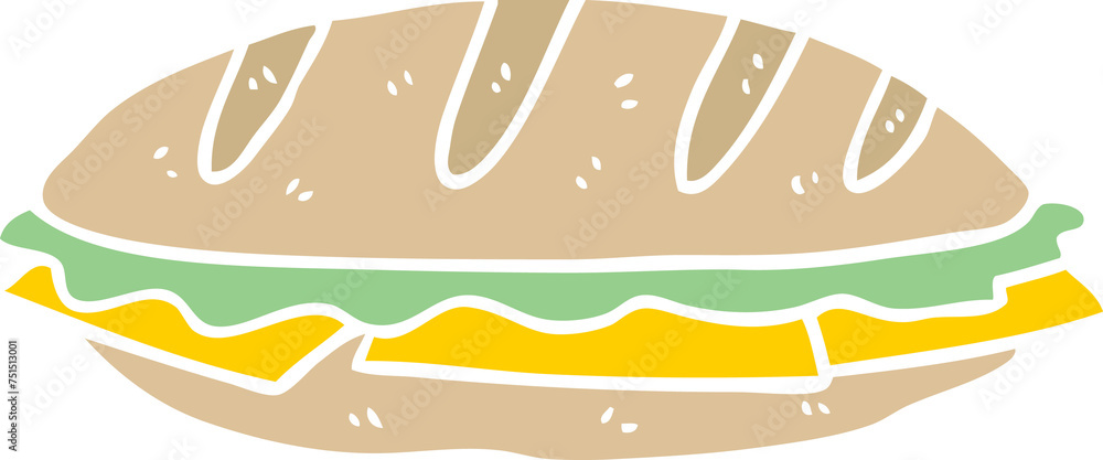 flat color style cartoon chesse sandwich flat color style cartoon chesse sandwich