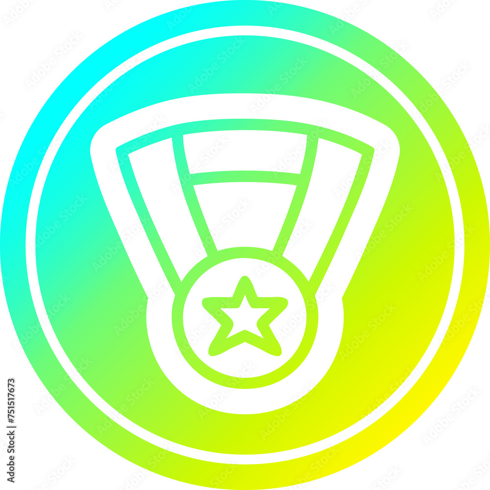medal award in cold gradient spectrum medal award in cold gradient spectrum