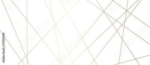 Random chaotic lines abstract geometric pattern. vector textrue 3d illustration. geometric design created using light gold digital net web line tecnology. white color in backdrop. 