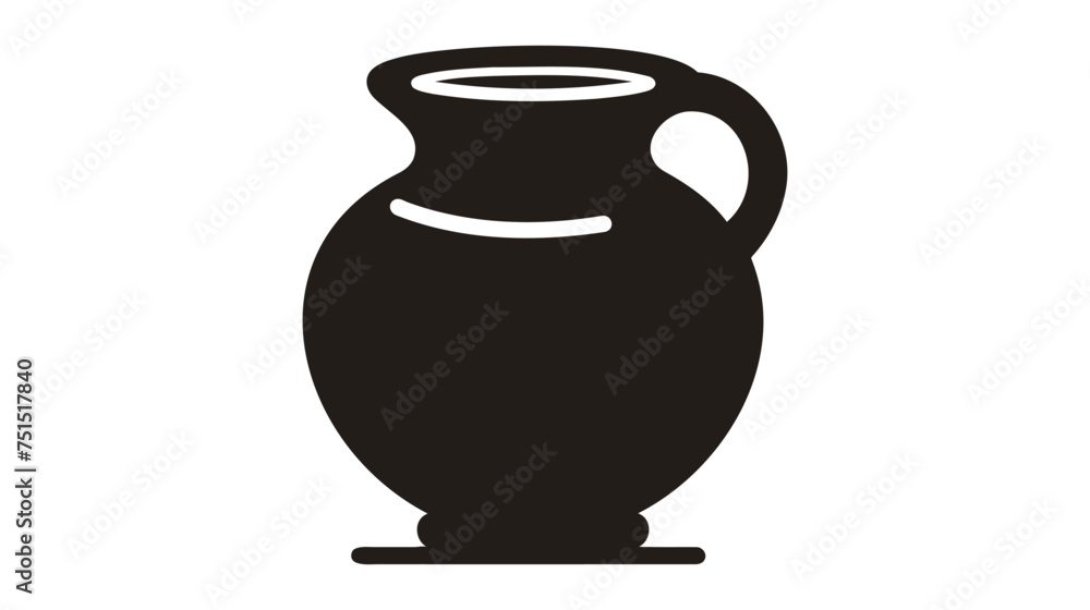 Clay pot isolated illustration on white background