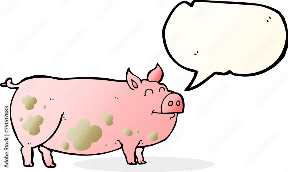 speech bubble cartoon muddy pig speech bubble cartoon muddy pig